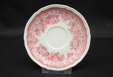Villeroy und Boch Fasan rot Untertasse Unterteller Blumenmotiv Porzellan Ø 14 cm