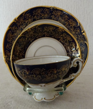 Sammeltasse Kaffeegedeck PMP Porzellanmanufaktur Plaue Echt Kobalt  K15