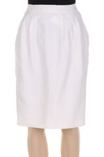Max Mara puro Lino Skirt Linen D 36 off-white
