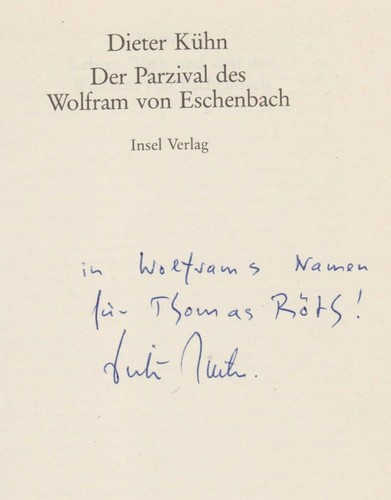 Der parzival des - parzival, wolfram