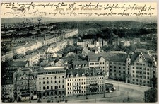 Ansichtskarte Dresden Blick vom Rathausturm nach Süd-Osten Georg-Platz