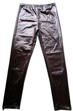 Lack PE kein Latex Yoga Hose Leggings schwarz Damen SM Herren S