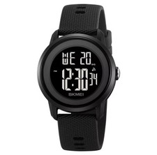 * SKMEI Damen Herren Armbanduhr Digital Armband Silikon Schwarz Display Schwarz 