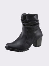 Stiefelette schwarz 38 HEINE Damen Leder Schaft-Raffung UVP: 99,99€ S9