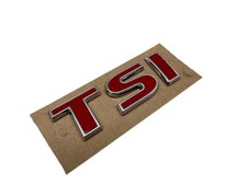 TSI Schriftzug Rot Original VW Chrom Logo Emblem selbstklebend Heckklappe Tiguan