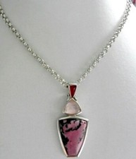 ✨TOLL✨ 33g Sterling Silber 925 WK Edelstein Anhänger komplett HM Erbskette Halskette