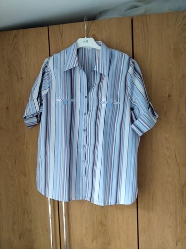 Damenbluse thea plus blau - damenbluse,