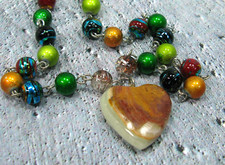 Damen Halskette aus Glasperlen