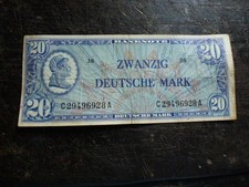 Seltene Banknote Zwanzig 20 Deutsche Mark Bank Deutscher Länder Liberty 1948