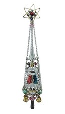 Alter Gablonzer Christbaumschmuck - Christbaumspitze aus Glasperlen (# 17412)