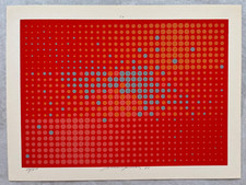 Almir Mavignier, Nr. 16, 3 Exemplare, handsign., num., Permutation, 1960/61