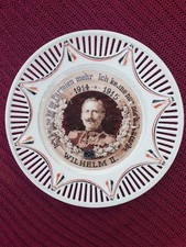 I. Weltkrieg - Patriotischer Teller - Kaiser Wilhelm - Reservistika - 25,5 Cm