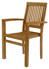 Teak Holz Stapelsessel Garten