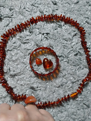 Modeschmuck bernsteinfarben - , 4