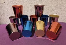 DDR 11 LIKÖRBECHER farbig eloxiert für GARTEN/ CAMPING/ FREIZEIT VINTAGE OSTALGI
