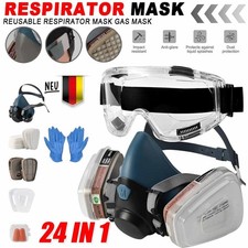 Atemschutz Halbmaske Gasmaske A1P2. Staubmaske Lackiermaske Mit Wechselfiltern