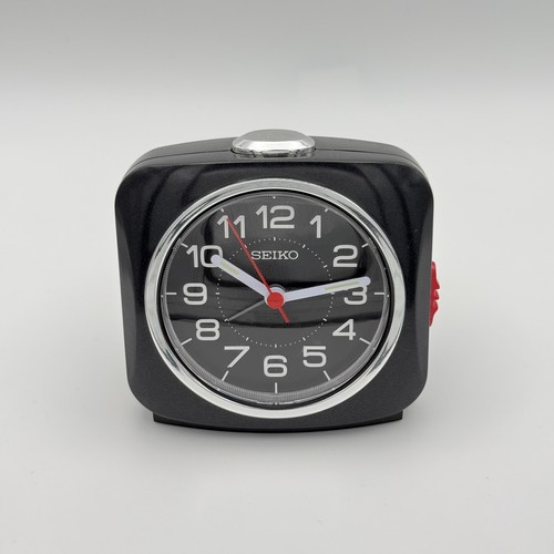 Seiko qhe194b black wecker - seiko,