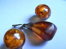 Antike Set Bernstein Anhänger