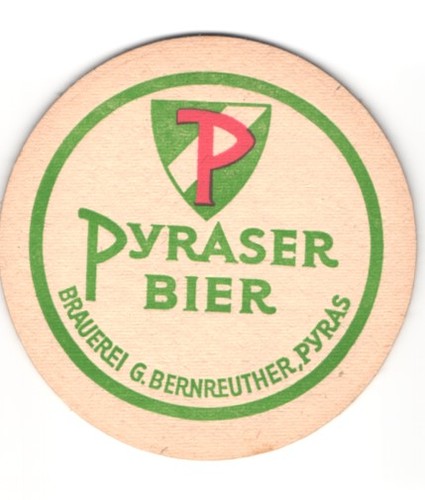 Bierdeckel pyras brauerei g - brauerei,