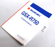 Suzuki GSX-R750 K6-K7 Fahrerhandbuch GE 2006-2007 06 07 Bedienungsanleitung