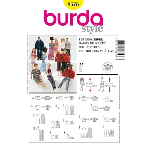 Burda schnittmuster 8576 - schnittmuster,