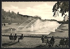 Ansichtskarte Düsseldorf am Rhein, Wasserspiele im Nordpark 