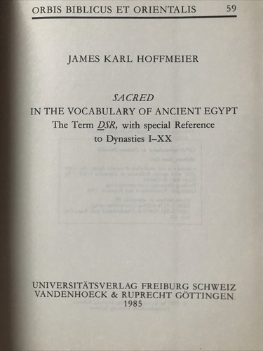 égyptologie hoffmeier heilig - Égyptologie,