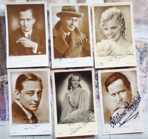 Alte autogrammkarten mit - 11,