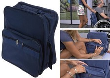 Rollstuhltasche Rollator Tasche Zubehör Einkaufstasche faltbar blau 30x30x15cm