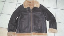 BOURGEON Herren Jacke Flieger Pilotenjacke Bomberjacke Lammfell Jacke Gr. XL 58