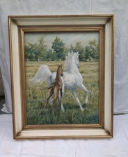 Ölbild 50 x 40 Leinwand Pferd