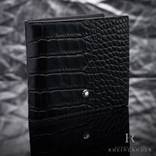 Montblanc Leather Goods Meisterstück Alligator Print Black 6CC Wallet 126640