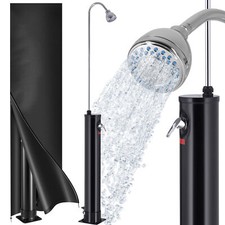 Solardusche 18L Gartendusche Pooldusche Außendusche Camping Dusche schwarz 215cm