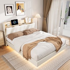 Doppelbett Polsterbett mit LED