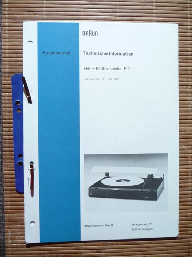 Service manual für - braun, p