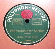 ARTHUR PREIL Fahrstuhlführer Säußler / Die Braut ohne Bräutigam POLYPHON (179) 