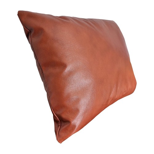 Braunes leder kissen - leder,