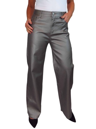 Damen wide leg - wide, kunstleder