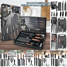 8Teilig Küchenmesser Messer Set Profi Schere Schäler Edelstahl Klinge Kochmesser