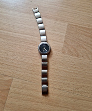 SUNTIME Damen feine Armband Uhr silber schwarz Glieder Armband Steel Quartz