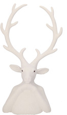 XL Velours Hirsch Tasko weiß