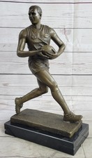 Messingskulptur Hot Guss Original Robust Rugby Player Statue Figur Kunstwerk