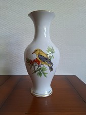 Meissen Porzellan Vase Vogelmalerei Vogel *Pirol* Gold * 1.Wahl * Super Zustand