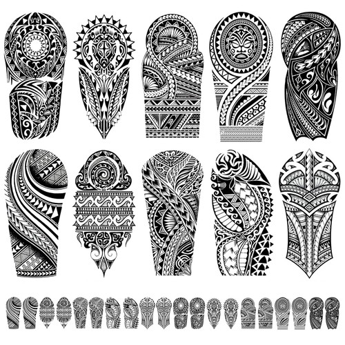 Blätter tribal maori arm - 20,