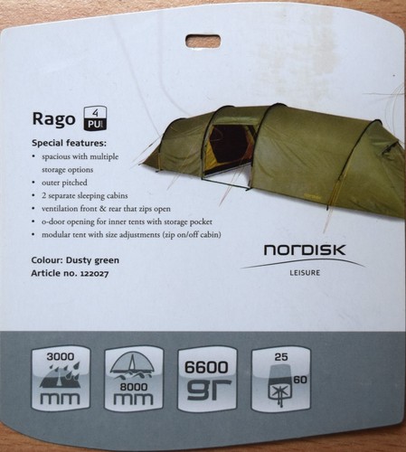 Nordisk rago tunnelzelt - 4,