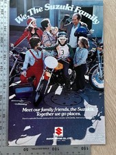The Suzuki Family Cross Enduro Original Vintage ad Werbung 1975 Reklame advert