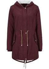 Parka mit Teddy-Futter Gr. 42 Ahornrot Damenparka Übergangsjacke Neu