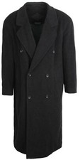 Daniel Hechter Herren Mantel Lang Wolle & Kaschmir Schwarz Größe 54