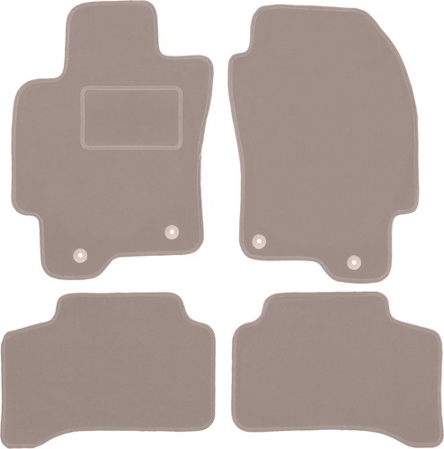 Beige velours fußmatten - beige, velours-fußmatten