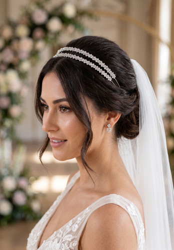Elegant braut haarreif silber - elegant,
